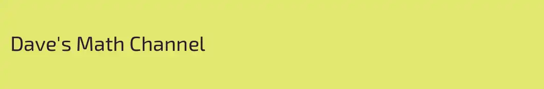 Dave's Math Channel